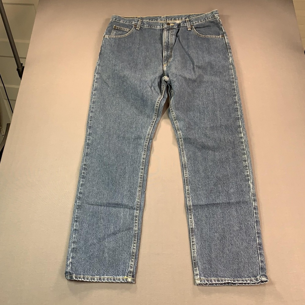 NEW Wrangler Five Star 96501DS Jeans Mens 40x32 Blue Regular Straight Denim - Picture 2 of 15